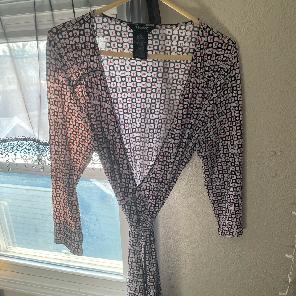 Georgiou Studio Patterned Wrap Dress